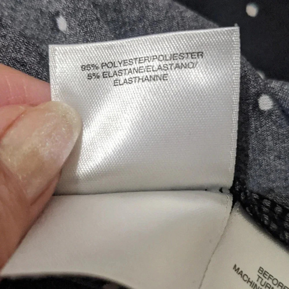 Anne Klein Long Sleeve Polka Dot Blouse, Color Black/White, Size M - Picture 12 of 12